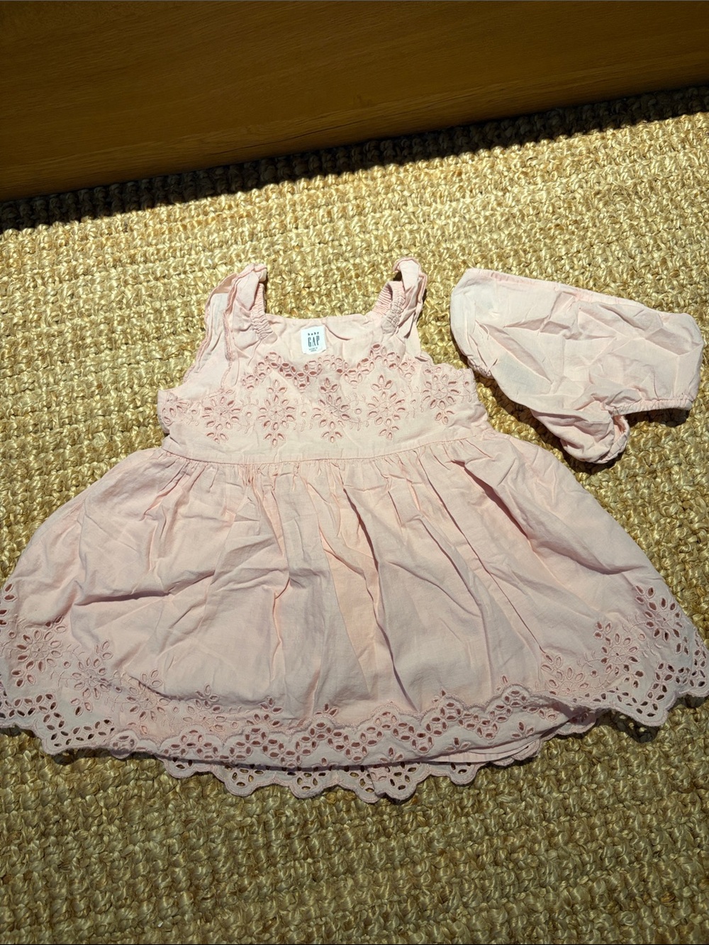 GAP Pale Pink Eyelet Dress with Bloomers